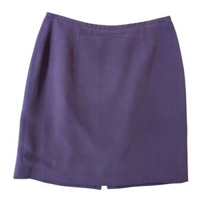 Josephine Chaus Petite Purple 100% Silk Skirt Size 8P Minimalist‎ Professional